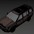 Brown SUV Car with Modern Front Design LED Headlights Roof Rails and Alloy Wheels