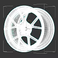 Car Wheel Rim Design With Modern Stylish Silver Alloy Spokes And Metallic Finish