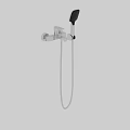 Modern Chrome Wall Mounted Faucet With Handheld Shower Head Fixture