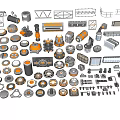 Assorted Hardware Tools Components Featuring Bolts Nuts Pipes And Metal Parts 3d model