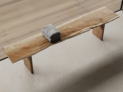 wooden bench 3d model