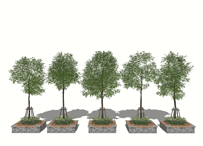 Modern Tree Landscape Tree Greening Trees 3d model