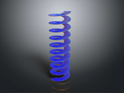 Blue Spiral Spring Hardware Tools With Industrial Grade Durable Steel Construction 3d model