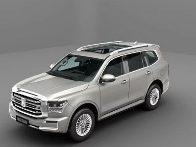 Modern Silver SUV Exterior With Roof Rack Grille Design And Alloy Wheels 3d model