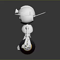 Industrial Robot Single Wheel Robot Double Wheel Robot Assistant Small Robot 3d model