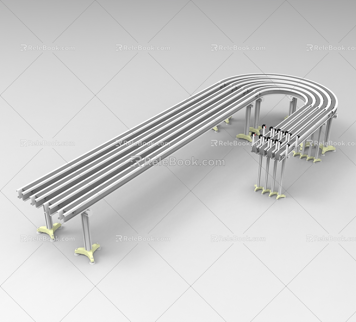 Industrial assembly line automatic production line 1148 3d model