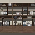 New Chinese-style Bookshelf Bookcase Decorative Bookcase Antique Rack 3d model