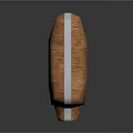 Shiny Metal Blade Kitchen Knife With Brown Wooden Handle And Rivets