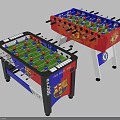 Colorful Foosball Tables With Player Figures For Recreational Family Entertainment