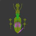 Majestic White And Purple Mythical Beast With Horns And Mechanical Appendages