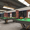 Modern Billiard Room 3d model