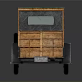Vintage Green Front Car With Wooden Body And Classic Design Details