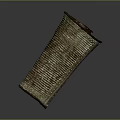 Rusty Metal Can With Striped Texture And Conical Shape On Dark Background