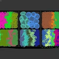 Wooden Fresh Box Display Case with Assorted Fresh Fruits Lemons Watermelons and Grapes