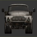 Old Vintage Rusty Truck With Open Wooden Bed And Weathered Exterior Design