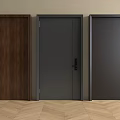 Modern Security Doors Display In Three Different Styles And Colors For Home 3d model