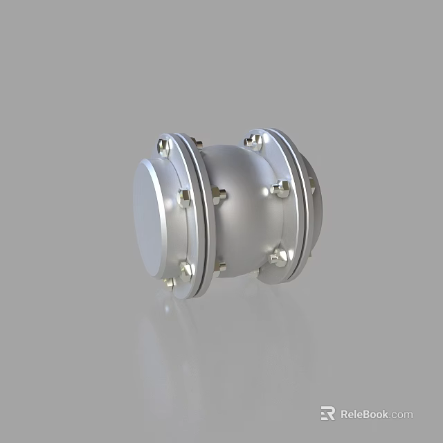 Modern Silver Metal Faucet With Flange Connection And Polished Surface Design 3d model 