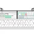 Modern Cosmetics Store Interior With Transparent Display Cases And Various Beauty Products