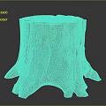 Natural Wooden Tree Stump Stool With Rough Texture And Decorative Base