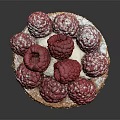 Fresh Raspberry Tart With Crusty Base And Powdered Sugar Topping