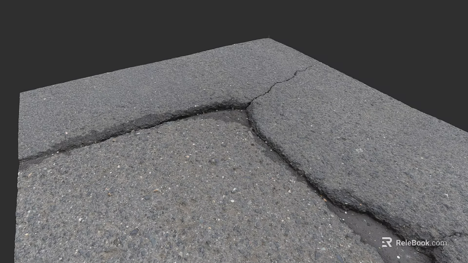 Gray Ceiling With Visible Cracks And Textured Surface Design 3d model 