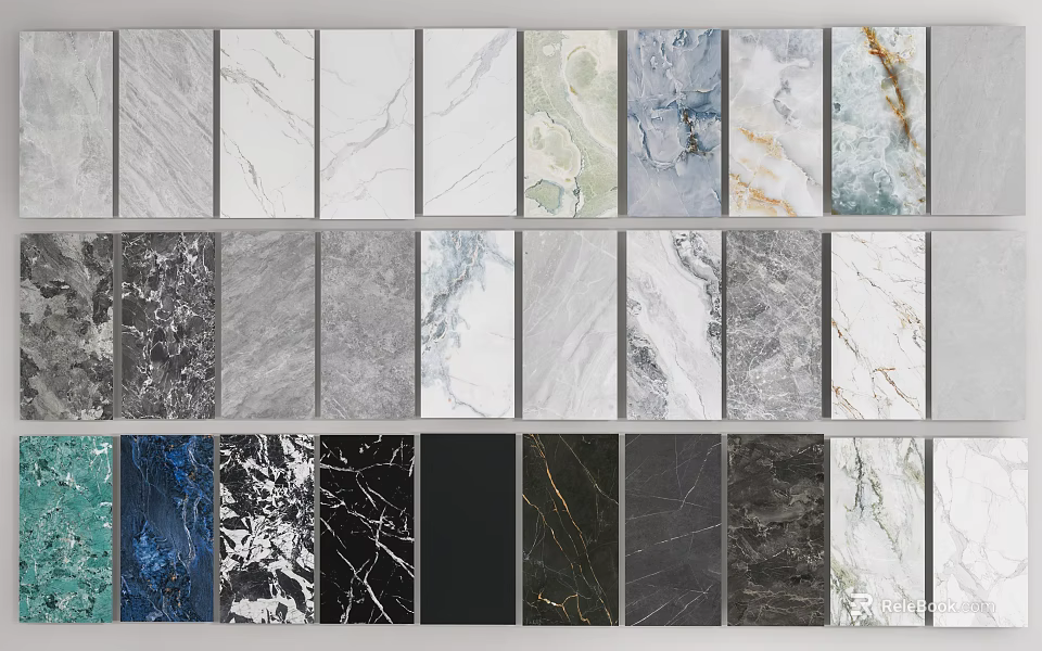 Various Wainscoting Panel Designs For Home Decor With Multiple Colors And Textures 3d model 