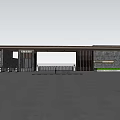 new chinese style gate 3d model