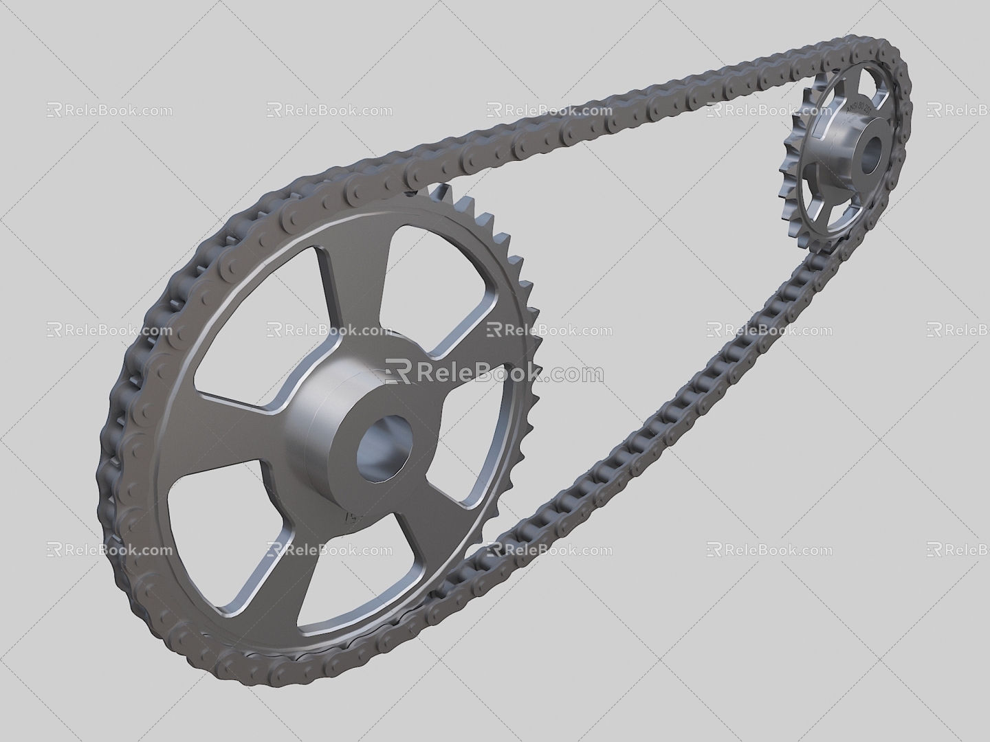 Chain and sprocket bicycle linkage equipment model