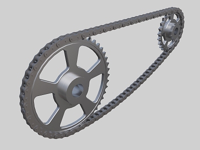 Chain and sprocket bicycle linkage equipment model