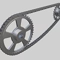 Chain and sprocket bicycle linkage equipment 3d model