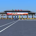 Highway Interchange 3D Model Featuring Complex Road Structure And Curved Ramps 3d model