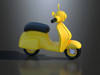 Cartoon Vehicles Cartoon Motorcycle Electric Vehicle Motorcycle Ornaments Children's Motorcycle Animation Motorcycle Game Motorcycle Handset Small Motorcycle 3d model