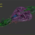 Ornate Futuristic Metal Mechanical Model With Intricate Sci Fi Design Details