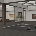 Art Gallery Art Exhibition Hall 3d model