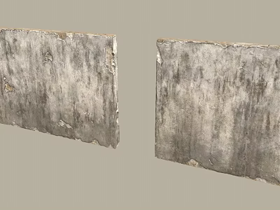 Two Parallel Textured Gray Slabs With Natural Weathered Surface Patterns 3d model