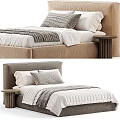 Modern Kids Bed With Upholstered Headboard Soft Bedding And Neutral Tones