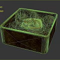 Brown Square Box With Orange And White Cat Sleeping Inside