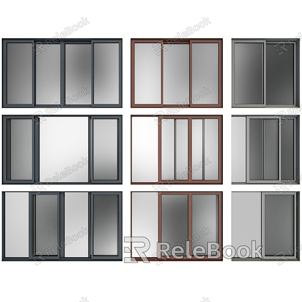 modern sliding window building window model