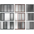 modern sliding window building window 3d model