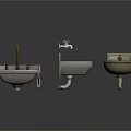 Vintage Bathroom Sinks With Wall Mounted Pedestal And Countertop Designs