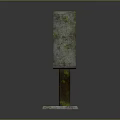 Vintage Phone Booth With Rustic Metal Structure And Mossy Base 3d model