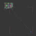 Small Cartoon House Model With Red And Blue Roof Round Window And Wooden Door Porch
