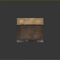 Wooden Skateboard Ramp Featuring Brown Scratched Surface And Blue Edges