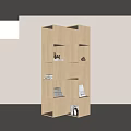 Modern Wooden Bookcase With Multiple Compartments For Books And Decor In Bright Room