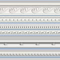 Various Decorative Design Styles of Gypsum Cornice with Ornate Patterns