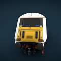 Modern Intercity Train With White Black Exterior And Red Stripe Details