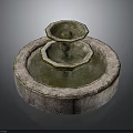 Rustic Outdoor Stone Garden Fountain With Multi tiered Design And Textured Circular Basin