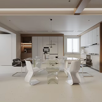 Modern dining table 3d model