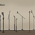 Poliform Professional Entertainment Electronics Microphones With Various Stands For Audio Recording