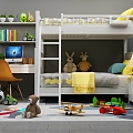 Children's room bed 3d model